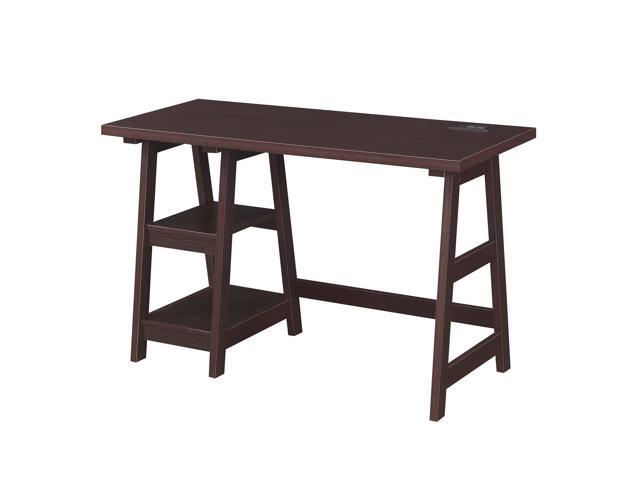 Designs2Go Trestle Desk with Charging Station