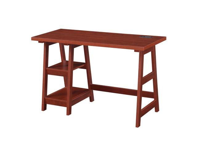 Designs2Go Trestle Desk with Charging Station
