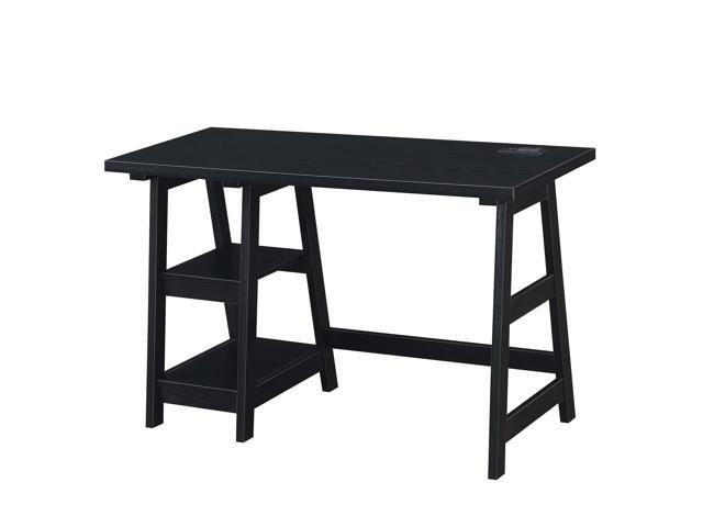 Designs2Go Trestle Desk with Charging Station
