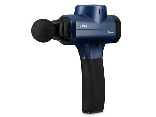 Lifepro Sonic Percussion Massage Gun Hand Held Massager for Muscle Pain Relief  Blue