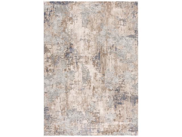 Ergode Modern Abstract Area Rug (4x6 feet) - 3'9' x 5'6' Beige