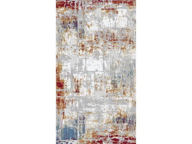 Ergode Modern Abstract Area Rug (7x10 feet) - 6'6' x 9'6' Beige Gold
