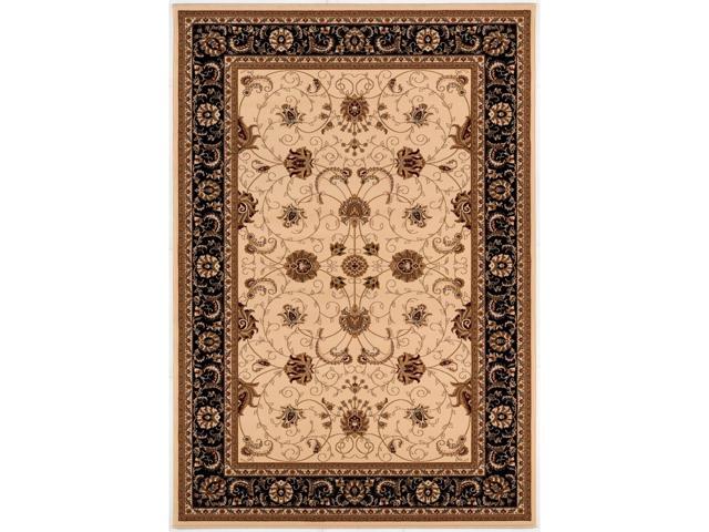Ergode Traditional Runner Area Rug (2x10 feet) Transitional - 2'3' x 10' Cream Black