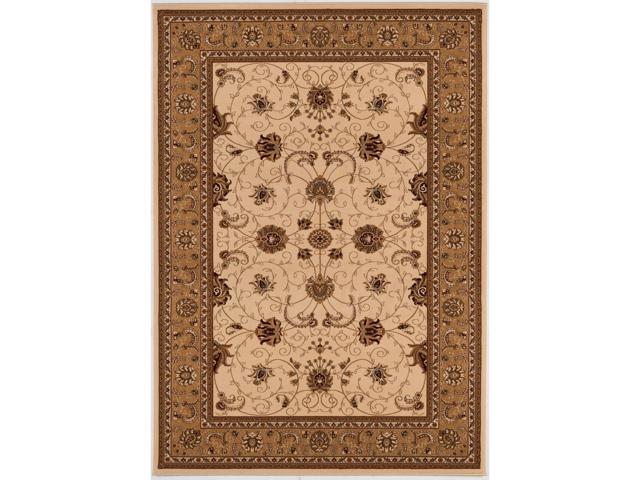 Ergode Traditional Area Rug (5x8 feet) - 5'3' x 7'5' Cream Beige