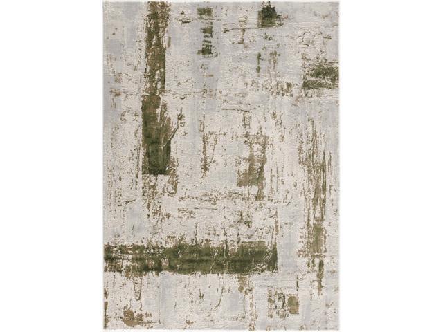Ergode Modern Abstract Area Rug Doormat Entrance Floor Mat (3x5 feet) - 2'8' x 4'8' Green