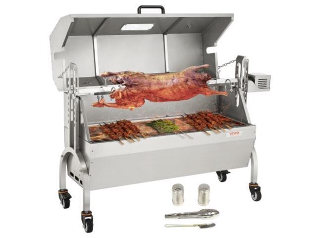 NeweggBusiness VEVOR Roaster Spit Rotisserie BBQ Grill Pig Lamb Chicken Roaster 50W 132LBS