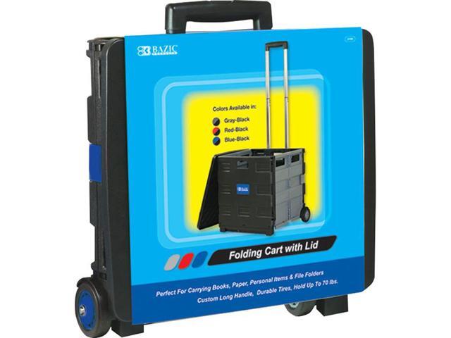 BAZIC 16'X18'X15' Blue Folding Cart on Wheels w/Lid Cover