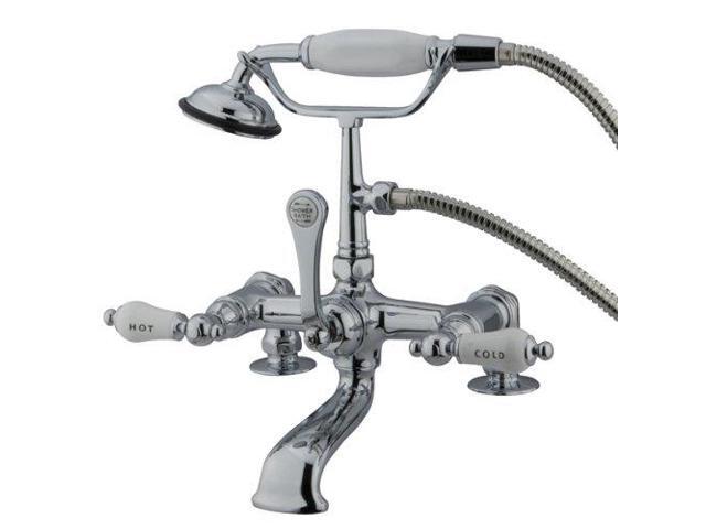 Kingston Brass Cc208T1 Clawfoot Tub Filler With Hand Shower - Polished Chrome Finish