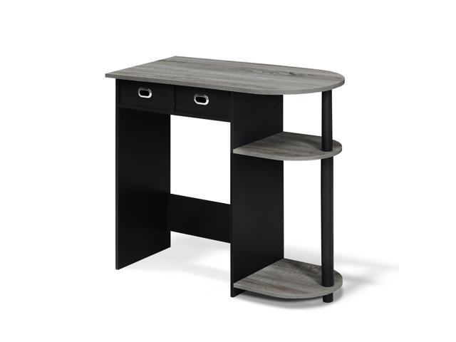 Furinno Go Green Home Laptop Notebook Computer Desk/Table French Oak Grey/Black/Black 11193GYW/BK/BK