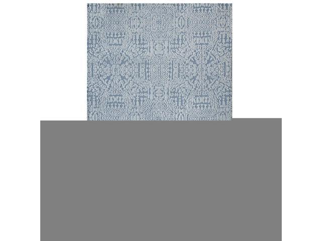 Javiera Contemporary Moroccan 8x10 Area Rug - Ivory and Light Blue