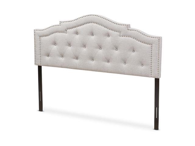 Baxton Studio Edith Modern and Contemporary Greyish Beige Fabric King Size Headboard