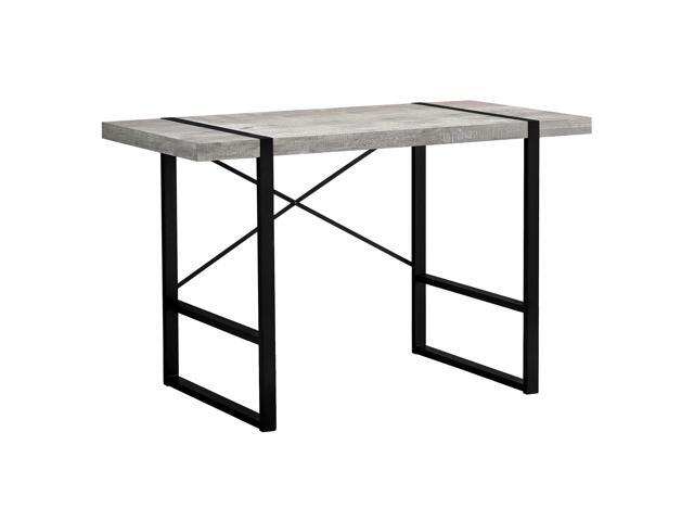 COMPUTER DESK - 48'L / GREY RECLAIMED WOOD / BLACK METAL