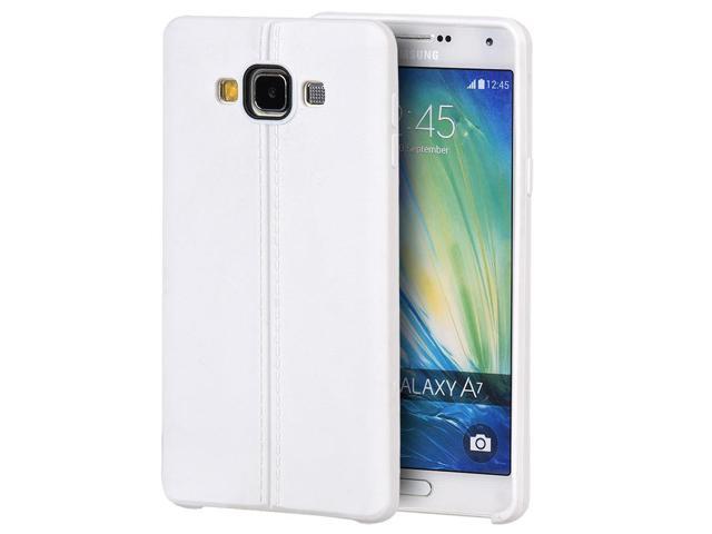 SAMSUNG GALAXY A7 SLIM JACKET TPU CASE W/ LEATHER LOOK FINISHWHITE