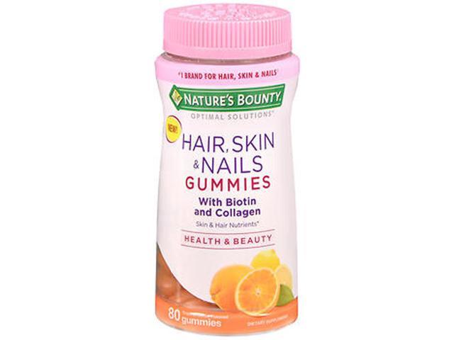 Nature's Bounty Hair Skin and Nails Gummy Vitamins With Biotin, 80 Ct