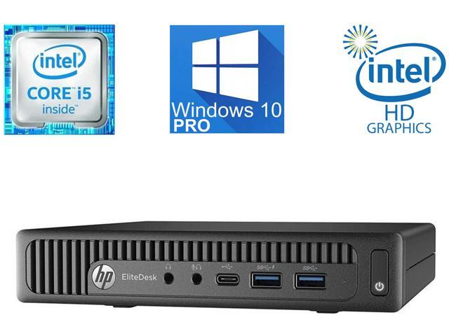 Recertified - HP EliteDesk 800 G2 Mini PC Intel Quad Core i5-6500T Upto 310GHz 16GB RAM 512GB SSD VGA 2x DisplayPort WiFi Windows 10 Pro