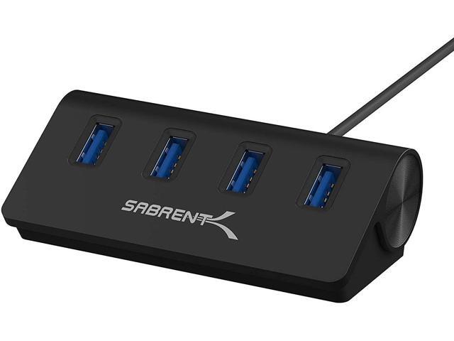 Sabrent Premium 4 Port Black Aluminum USB 30 Hub (30' Cable) for iMac MacBook MacBook Pro MacBook Air Mac Mini or Any PC [Black] (HB-MC3B)