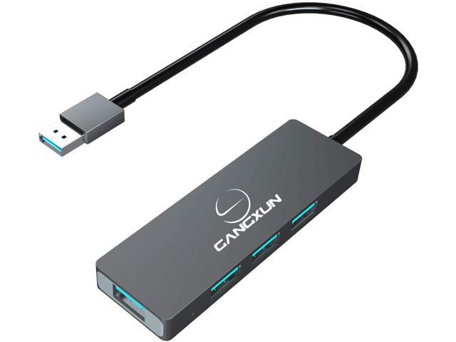 USB 30 Hub Ultra Slim 4-Port USB Hub in Aluminum Compatible with Mac Pro/Mini Microsoft Surface Pro Dell XPS 15 Xbox ONE