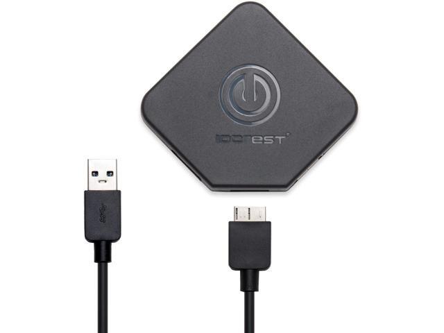 IOCrest USB 30 2 Port HUB & SD MicroSD Card Reader Ultra-Mini Compact Portable SuperSpeed Black SI-HUB50066