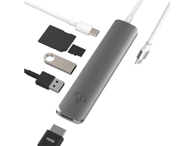 CharJenPro USB C Hub for MacBook Pro (M1) 16' 15' 13' 2021 2020 1918 MacBook Air 2020 2019 2018 USB C Power HDMI 4K 2 USB 30 microSD