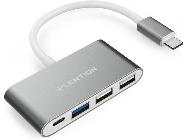 LENTION 4-in-1 USB-C Hub with Type C USB 30 USB 20 Compatible 2020-2016 MacBook Pro 13/15/16 New Mac Air/Surface ChromeBook More Multiport