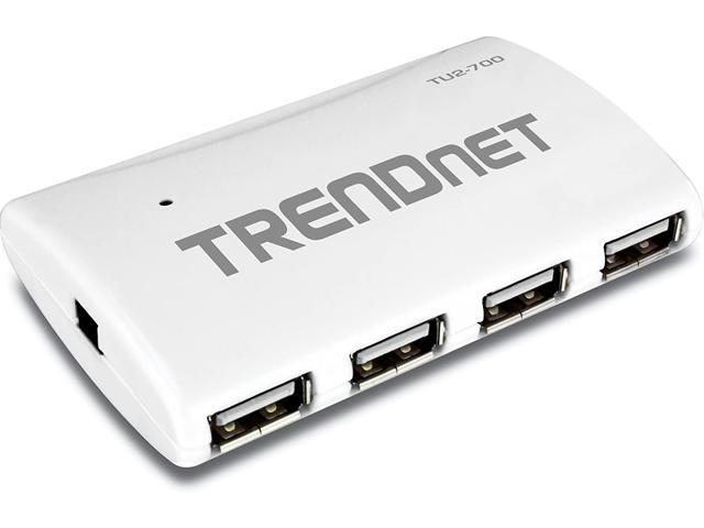 TRENDnet USB 20 7-Port High Speed Hub 5V/2A Power Adapter Up to 480 Mbps USB 20 Connection Speeds 10 Watts Total Power Compatible with