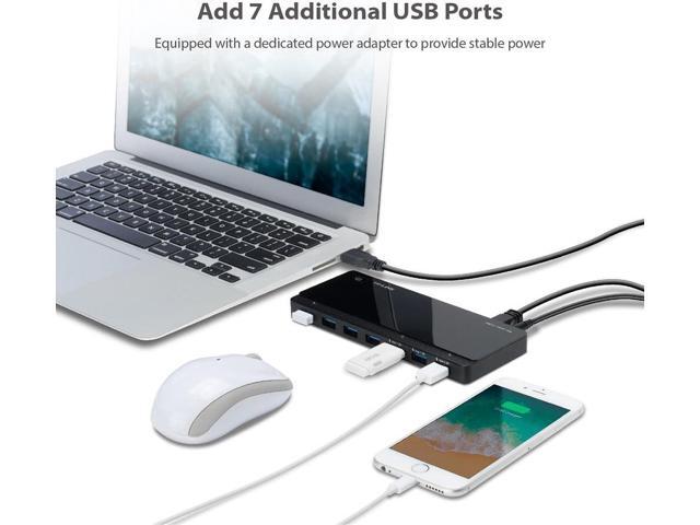 [2nd Gen] TP-Link 7-Port USB 30 Ultra Slim Hub Including 3 BC 12 Charging Ports up to 5V / 15A Compatible with Windows Mac Chrome & Linux OS