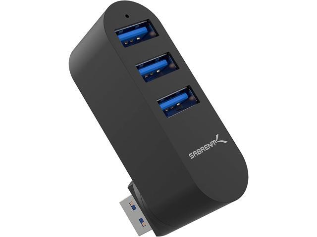 Sabrent Premium 3-Port Aluminum Mini USB 30 Hub [90°/180° Degree Rotatable] (HB-R3MB)