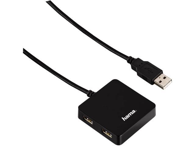 Hama Multiquad 1:4 Bus Powered USB Port 20 Hub Notebook/PC Computer/MacBook/iMac - Black