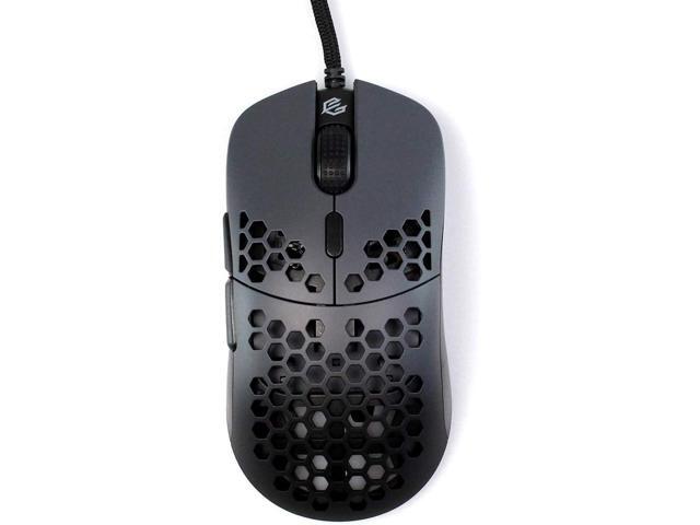 Gwolves Hati HTM Ultra Lightweight Honeycomb Design Wired Gaming Mouse 3360 Sensor - PTFE Skates - 6 Buttons - Only 61G (Gun Metal)