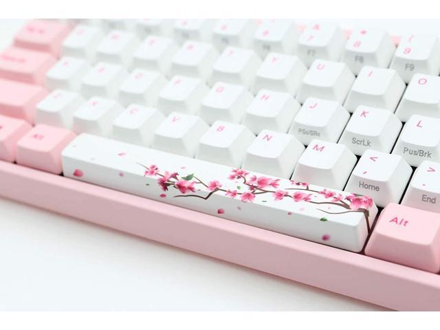 Neweggbusiness Mugen Custom Red Cherry Blossom Spacebar Keycaps For Cherry Mx Switches Fits Most Mechanical Gaming Keyboards With Keycap Puller