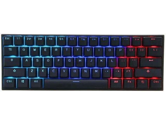ShurndGao Keyboard 40 Type-C RGB Mechanical Gaming Keyboard 60% NKRO Bluetooth Mechanical Gaming Keyboard - White (Color: Black Size: Blue Switch)