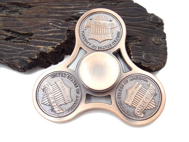 Metal Finger Spinner Coin Penny Hand Spinner Fidget EDC Anti Stress Gyro Focus Toy