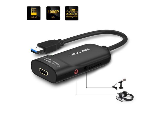 ekstremt Ni Grunde NeweggBusiness - Wavlink USB 3.0 to HDMI Universal Video Graphics Adapter  with Audio Port Displaylink Chip Supports up to 6 Monitor displays,  2048x1152 External Video Card Adapter Support Windows & Chrome OS