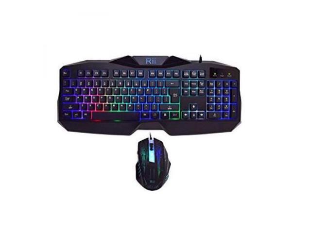 Rii RM400 LED Gaming Keyboard & mouse combo bundle (7 Color Backlit)