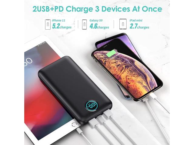 Portable Charger Power Bank 30,800mAh LCD Display Power Bank,25W PD Fast  Charging +QC 4.0 Quick Phone Charging Power Bank Tri-Outputs Battery Pack