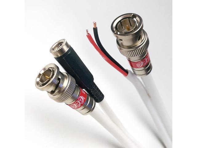 175ft Custom Made 20AWG Copper Core CCTV TVI CVI AHD HD-SDI Security Camera Cable 95% Braid RG-59 Professional Grade All Brass Anti Corrosion BNC