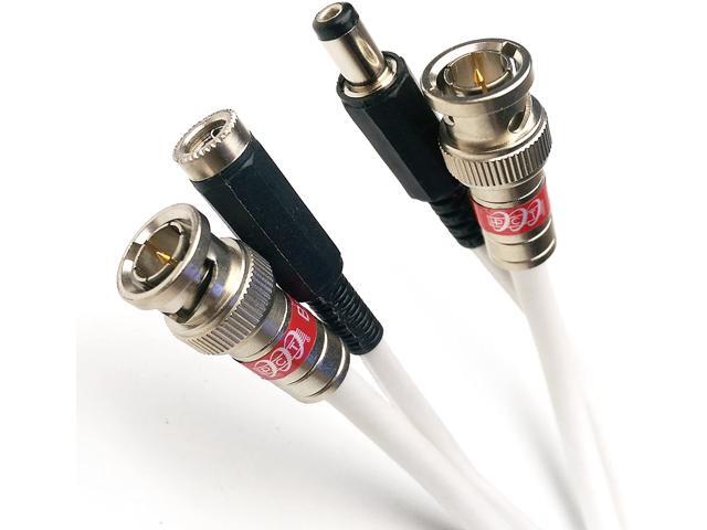 175ft Custom Made 20AWG Copper Core CCTV TVI CVI AHD HD-SDI Security Camera Cable 95% Braid RG-59 Professional Grade All Brass Anti Corrosion BNC