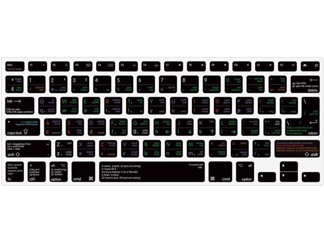 HRH Serato DJ Functional Shortcuts Hotkey Silicone Keyboard Cover Skin for MacBook Air 13MacBook Pro13/15/17 (with or w/Out Retina Display 2015