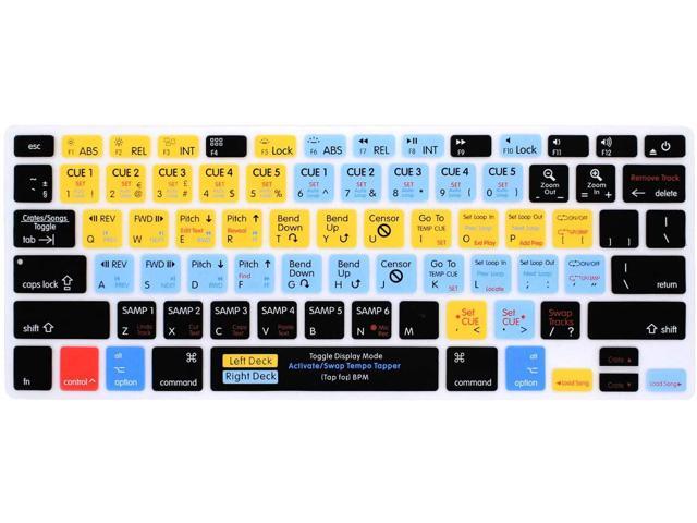 HRH Serato DJ Functional Shortcuts Hotkey Silicone Keyboard Cover Skin for MacBook Air 13MacBook Pro13/15/17 (with or w/Out Retina Display 2015