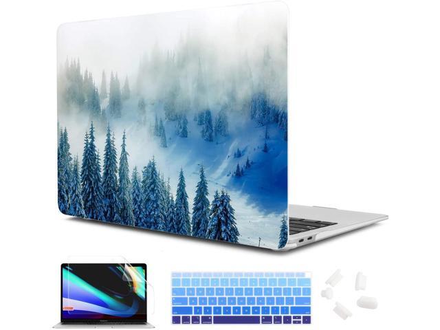 CiSoo New MacBook Air 13 inch Case 2020 2018 2019 Release Model A1932 A2179 with Touch ID Crystal Cherry Floral Case with Keyboard Cover Screen