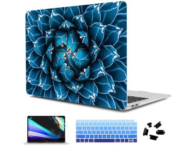 CiSoo New MacBook Air 13 inch Case 2020 2018 2019 Release Model A1932 A2179 with Touch ID Crystal Cherry Floral Case with Keyboard Cover Screen