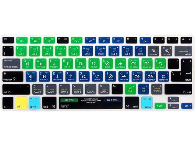 HRH Serato DJ Functional Shortcuts Hotkey Silicone Keyboard Cover Skin for MacBook Air 13MacBook Pro13/15/17 (with or w/Out Retina Display 2015