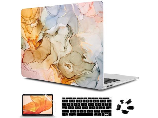 CiSoo New MacBook Air 13 inch Case 2020 2018 2019 Release Model A1932 A2179 with Touch ID Crystal Cherry Floral Case with Keyboard Cover Screen
