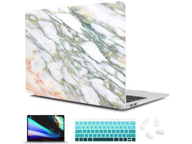 CiSoo New MacBook Air 13 inch Case 2020 2018 2019 Release Model A1932 A2179 with Touch ID Crystal Cherry Floral Case with Keyboard Cover Screen