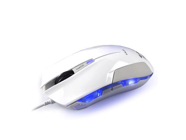 E-3lue EMS-109WH Cobra Adjustable 1600 DPI Wired USB Optical Gaming Mouse - White