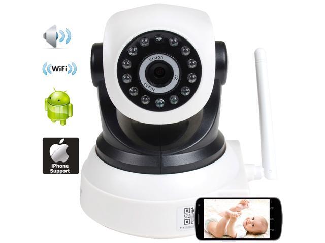 VideoSecu Wireless IP/Network Security Camera with Wi-Fi Audio Video Infrared Day Night Vision Pan Tilt P2P Surveillance Camera support iPhone