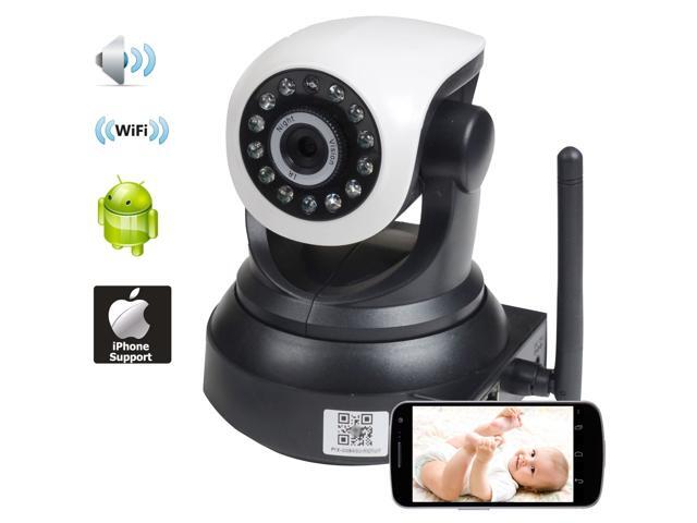 VideoSecu Baby Monitor and Nanny Security IP Network Camera Audio Video Wi-Fi Wireless for iPhone iPad Android and PC Home Surveillance Camera Pan