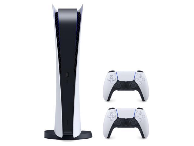 2021 New Play Station Digital Version Console with 2 Wireless Controllers - White