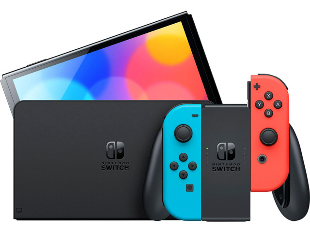 NeweggBusiness - 2022 New Nintendo Switch OLED Model Neon Red Blue