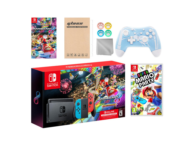 NeweggBusiness - Nintendo Switch Mario Kart 8 Deluxe Bundle: Red